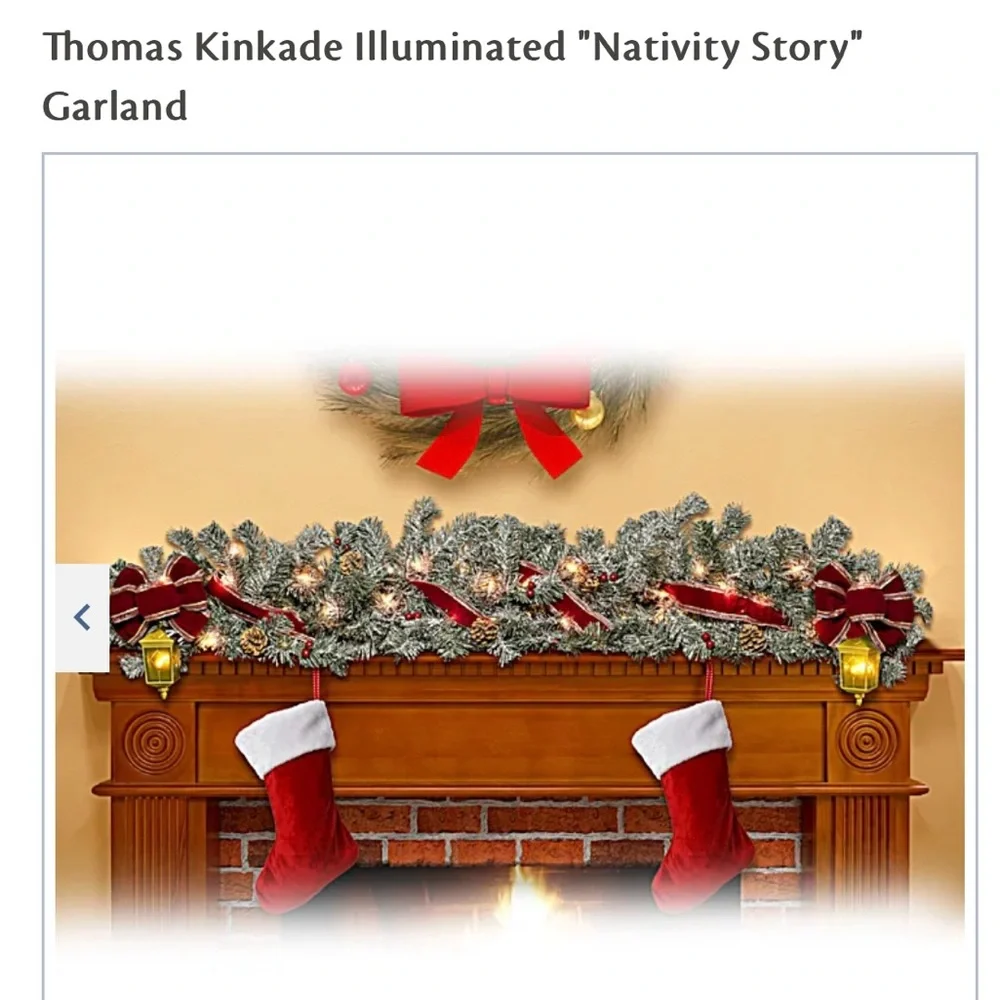 The illuminated nativity garland with certificate of authenticity